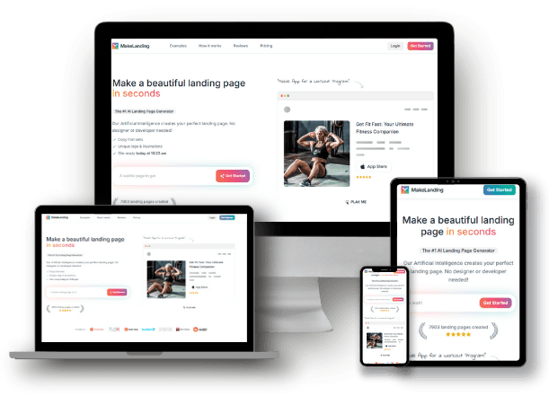 Makelanding - project mockup